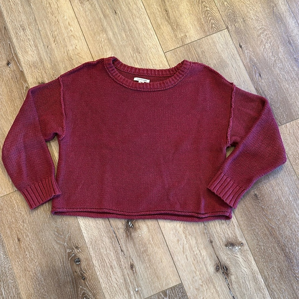 America Eagle crew neck crop sweater. Size M